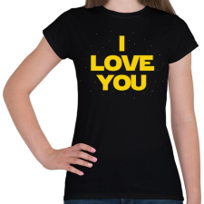 PRINTFASHION I LOVE YOU - Női póló - Fekete női póló