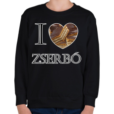 PRINTFASHION I love zserbó - Gyerek pulóver - Fekete