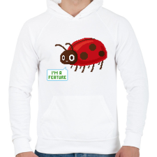 PRINTFASHION I'm a feature - Férfi kapucnis pulóver - Fehér férfi pulóver, kardigán