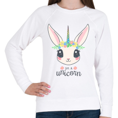 PRINTFASHION I'm a unicorn - Női pulóver - Fehér