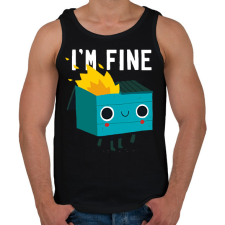 PRINTFASHION I'm fine - szemetes - Férfi atléta - Fekete atléta, trikó