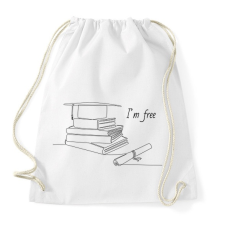PRINTFASHION I'm free - Diplomás minta - Sportzsák, Tornazsák - Fehér tornazsák