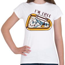 PRINTFASHION I'm free - Túrázós - Női póló - Fehér női póló