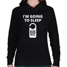 PRINTFASHION I'm Going To Sleep - Női kapucnis pulóver - Fekete női pulóver, kardigán