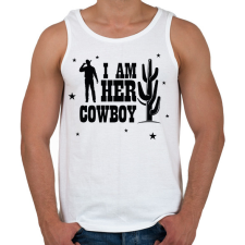 PRINTFASHION I'm her cowboy - Férfi atléta - Fehér atléta, trikó