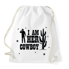 PRINTFASHION I'm her cowboy - Sportzsák, Tornazsák - Fehér tornazsák