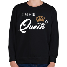 PRINTFASHION I'M HIS QUEEN - Gyerek pulóver - Fekete