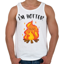 PRINTFASHION I'm hotter - Férfi atléta - Fehér atléta, trikó