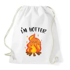 PRINTFASHION I'm hotter - Sportzsák, Tornazsák - Fehér tornazsák