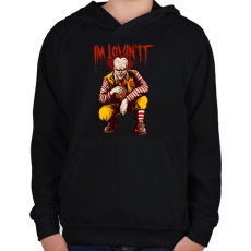 PRINTFASHION I'M LOVIN IT - Gyerek kapucnis pulóver - Fekete