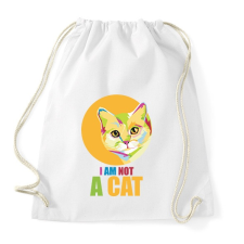 PRINTFASHION I'm not a cat  - Sportzsák, Tornazsák - Fehér tornazsák