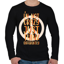 PRINTFASHION I'm not crazy - Hippie - Férfi hosszú ujjú póló - Fekete férfi póló