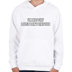 PRINTFASHION I'm not shy - Gyerek kapucnis pulóver - Fehér