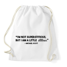PRINTFASHION I'm not superstitious - BLACK - Sportzsák, Tornazsák - Fehér tornazsák