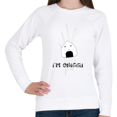 PRINTFASHION I'm Onigiri - Női pulóver - Fehér