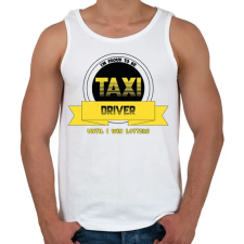 PRINTFASHION I'm proud to be taxi driver - Férfi atléta - Fehér atléta, trikó
