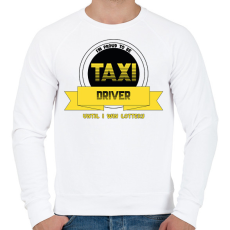 PRINTFASHION I'm proud to be taxi driver - Férfi pulóver - Fehér