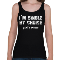 PRINTFASHION I'm single by choice - white - Női atléta - Fekete