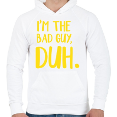 PRINTFASHION I'm the bad  - Férfi kapucnis pulóver - Fehér
