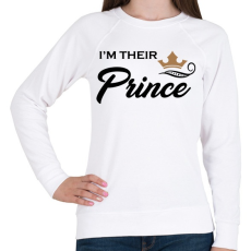 PRINTFASHION I'M THEIR PRINCE - Női pulóver - Fehér