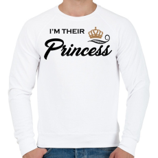 PRINTFASHION I'M THEIR PRINCESS - Férfi pulóver - Fehér