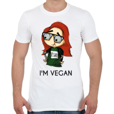 PRINTFASHION I m vegan - Férfi póló - Fehér férfi póló