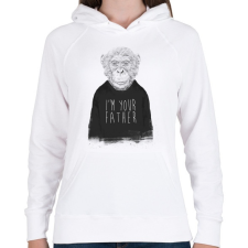 PRINTFASHION I'm your father - Női kapucnis pulóver - Fehér női pulóver, kardigán