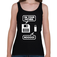 PRINTFASHION I m Your Father Usb - Női atléta - Fekete női trikó