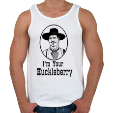 PRINTFASHION I'm Your Huckleberry - Férfi atléta - Fehér
