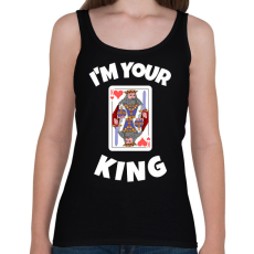 PRINTFASHION i'M YOUR KING 2 - Női atléta - Fekete