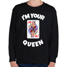 PRINTFASHION i'M YOUR QUEEN 2 - Gyerek pulóver - Fekete gyerek pulóver, kardigán