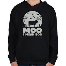 PRINTFASHION I mean BOO - Gyerek kapucnis pulóver - Fekete gyerek pulóver, kardigán