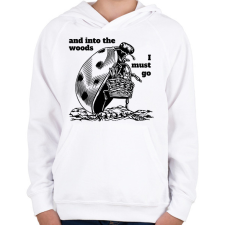 PRINTFASHION I must go - Gyerek kapucnis pulóver - Fehér gyerek pulóver, kardigán