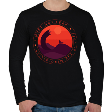 PRINTFASHION I must not fear - Férfi hosszú ujjú póló - Fekete