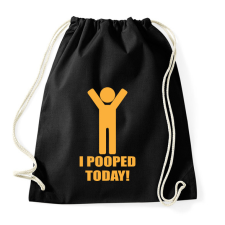 PRINTFASHION I pooped today! - Sportzsák, Tornazsák - Fekete tornazsák