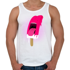 PRINTFASHION I scream - Férfi atléta - Fehér atléta, trikó