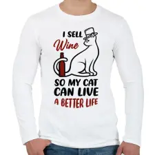 PRINTFASHION I sell wine - Borász - Férfi hosszú ujjú póló - Fehér férfi póló