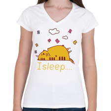 PRINTFASHION i sleep - Női V-nyakú póló - Fehér női póló