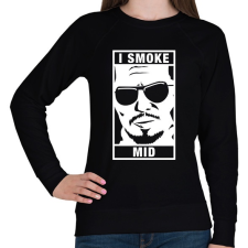 PRINTFASHION I Smoke Mid - Női pulóver - Fekete női pulóver, kardigán