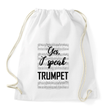 PRINTFASHION I speak trumpet - Sportzsák, Tornazsák - Fehér tornazsák