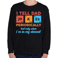 PRINTFASHION I tell dad jokes - Gyerek pulóver - Fekete gyerek pulóver, kardigán