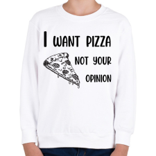 PRINTFASHION I want pizza - Telefontok - Gyerek pulóver - Fehér gyerek pulóver, kardigán