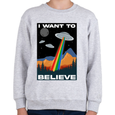 PRINTFASHION I want to believe - Gyerek pulóver - Sport szürke gyerek pulóver, kardigán