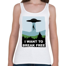 PRINTFASHION I want to break free - Női atléta - Fehér