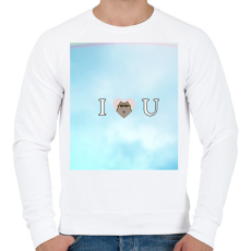 PRINTFASHION I waw u - Férfi pulóver - Fehér