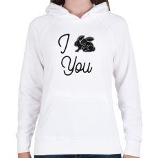 PRINTFASHION I ... You - Női kapucnis pulóver - Fehér