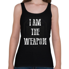 PRINTFASHION IAM THE WEAPON - Női atléta - Fekete női trikó