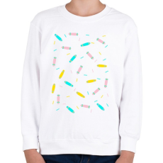 PRINTFASHION Ice cream boards tee - Gyerek pulóver - Fehér