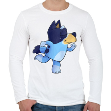 PRINTFASHION Ice doggo - Férfi hosszú ujjú póló - Fehér férfi póló