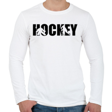 PRINTFASHION Ice Hockey - Férfi hosszú ujjú póló - Fehér